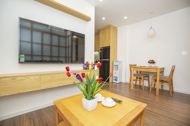Cho thuê căn hộ 1PN rộng 55m2 tại Phan Kế Bính, Ba Đình, đầy đủ nội thất đẹp, hiện đại 2