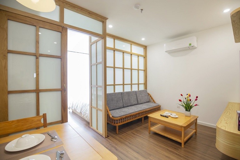 Cho thuê căn hộ 1PN rộng 55m2 tại Phan Kế Bính, Ba Đình, đầy đủ nội thất đẹp, hiện đại 3