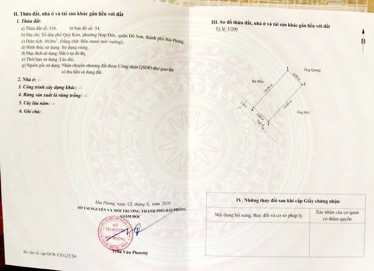 Lô đất hiếm ngay trung tâm Quý Kim – Đồ Sơn – Giá chỉ 5xx triệu