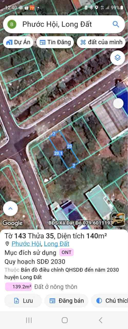 Cần bán Đất đường Võ Văn Kiệt, Xã Lộc An, Diện tích 140m², Giá 1.3 Tỷ 2