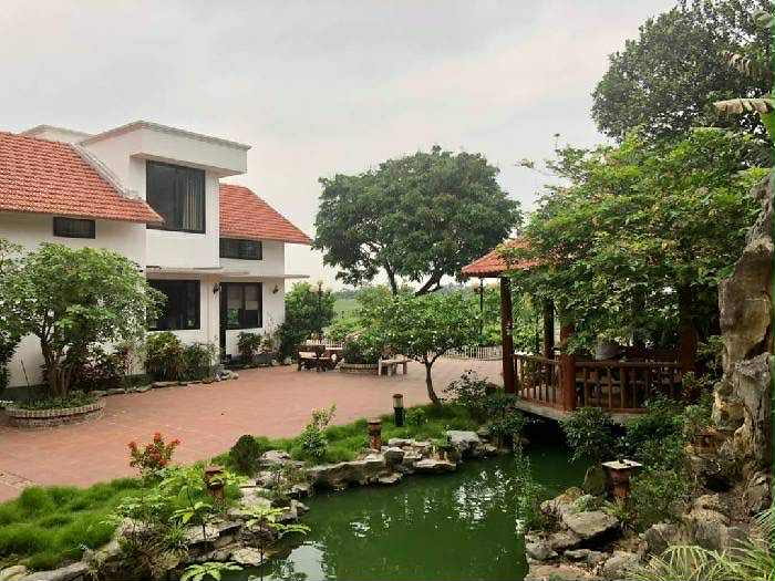 biệt thự sân vườn Bồ Đề, 1200m x 3 tầng, mặt tiền 25m, tựa sơn hướng thuỷ, nội thất cao cấp, tiểu 3