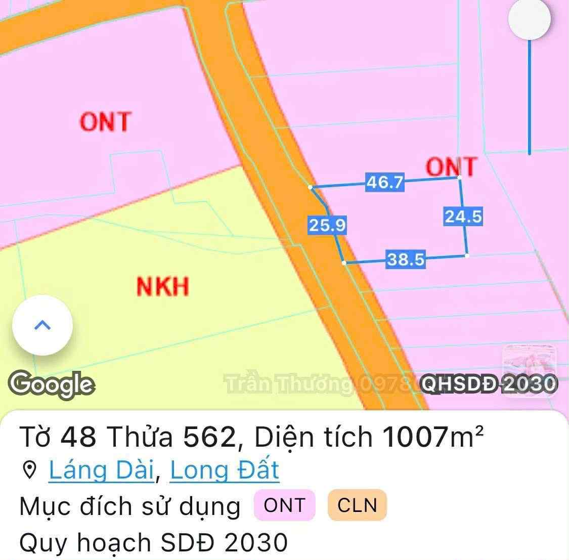 Cần bán Đất đường Võ Văn Kiệt, Xã Lộc An, Diện tích 1000m², Giá 1.7 Tỷ 2
