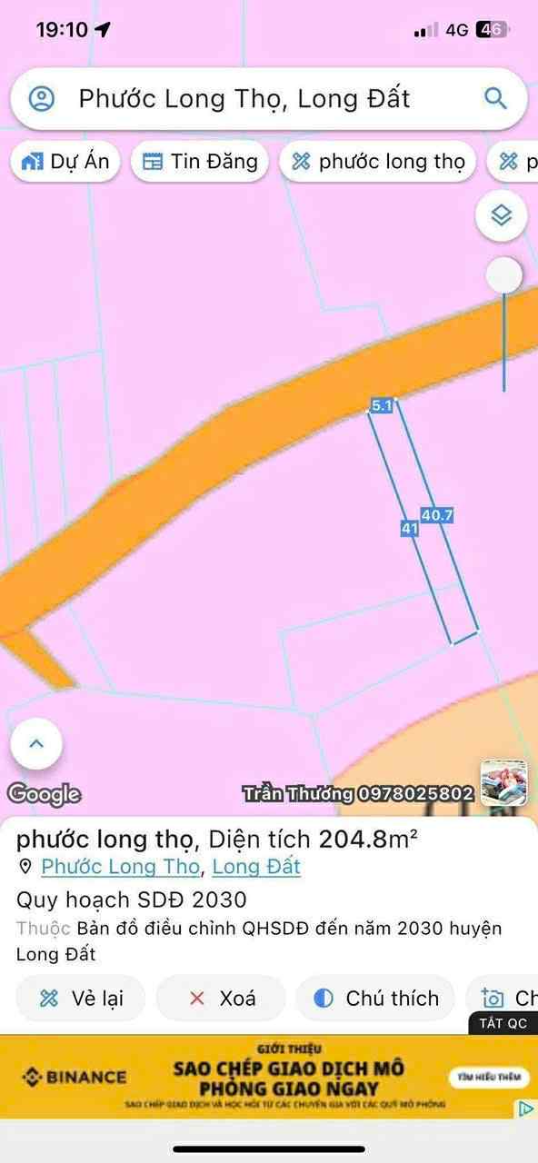 Cần bán Đất đường Long Tân-Láng Dài, Xã Phước Long Thọ, Diện tích 204m², Giá 700 Triệu