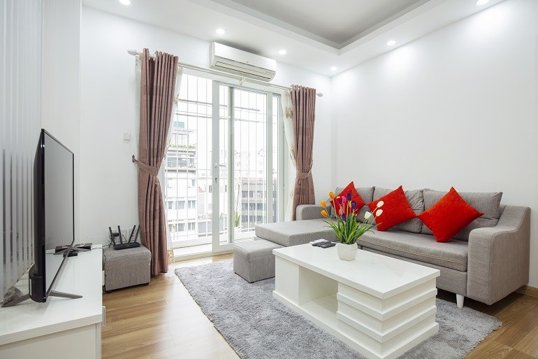 Cho thuê căn hộ 2PN rộng 90m2 tại Đào Tấn, Ba Đình, đầy đủ nội thất đẹp, hiện đại 3
