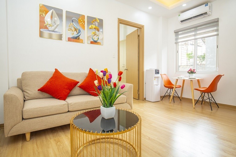 Cho thuê căn hộ 1PN rộng 60m2 tại Linh Lang, Ba Đình, đầy đủ nội thất đẹp, hiện đại