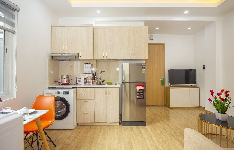 Cho thuê căn hộ 1PN rộng 60m2 tại Linh Lang, Ba Đình, đầy đủ nội thất đẹp, hiện đại 2