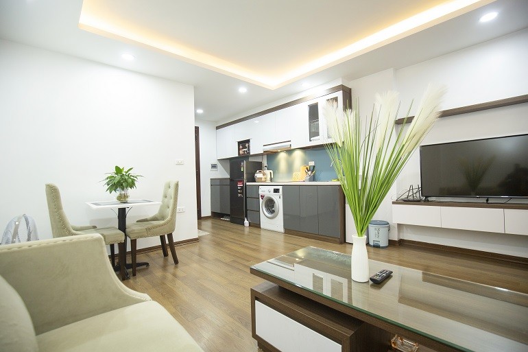 Cho thuê căn hộ 1PN rộng 50m2 tại Kim Mã, Ba Đình, đầy đủ nội thất đẹp, hiện đại 2