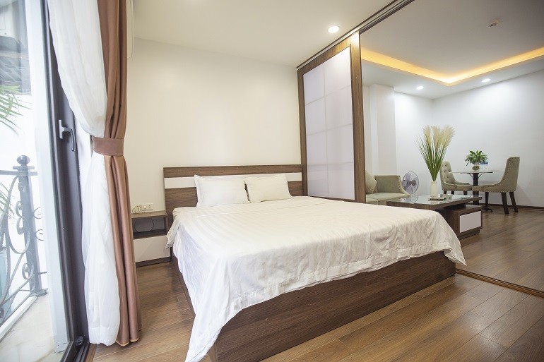 Cho thuê căn hộ 1PN rộng 50m2 tại Kim Mã, Ba Đình, đầy đủ nội thất đẹp, hiện đại 4
