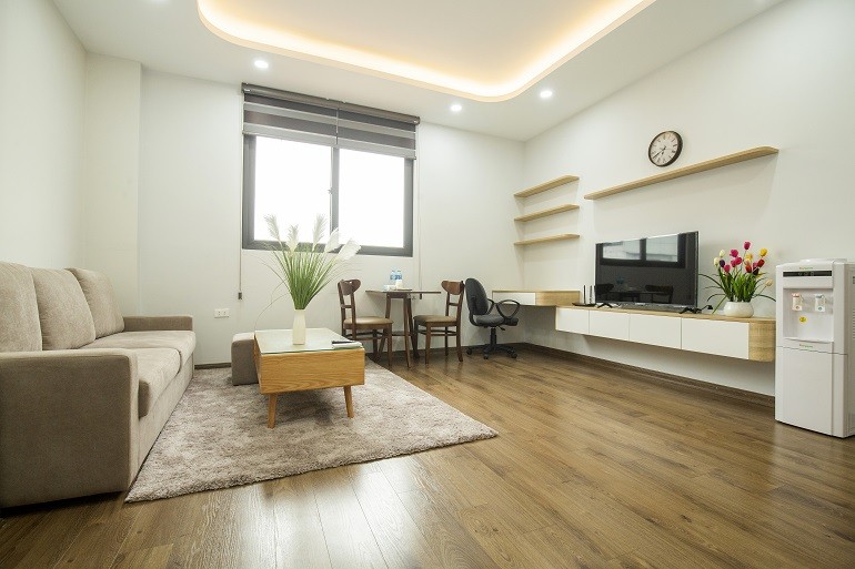 Cho thuê căn hộ 1PN rộng 60m2 tại Đào Tấn, Ba Đình, đầy đủ nội thất đẹp, hiện đại