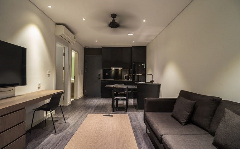 Cho thuê căn hộ 1PN rộng 45m2 tại Tô Ngọc Vân, Tây Hồ, đầy đủ nội thất hiện đại 4