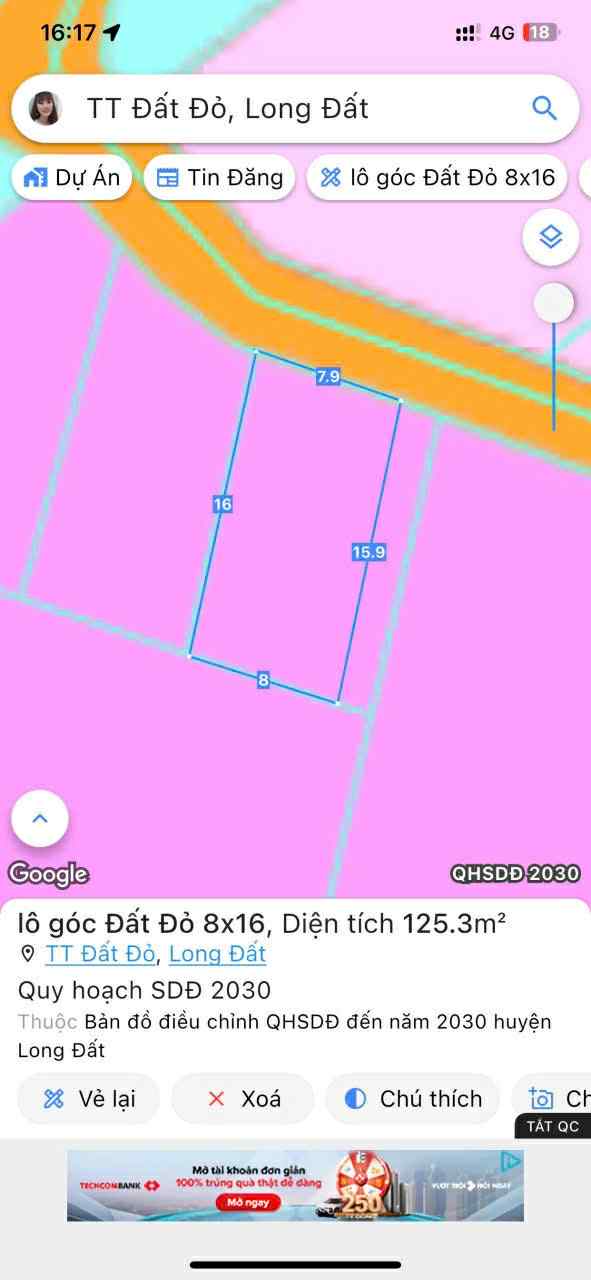 Cần bán Đất đường Tỉnh lộ 44, Thị trấn Đất Đỏ, Diện tích 125m², Giá 700 Triệu 2