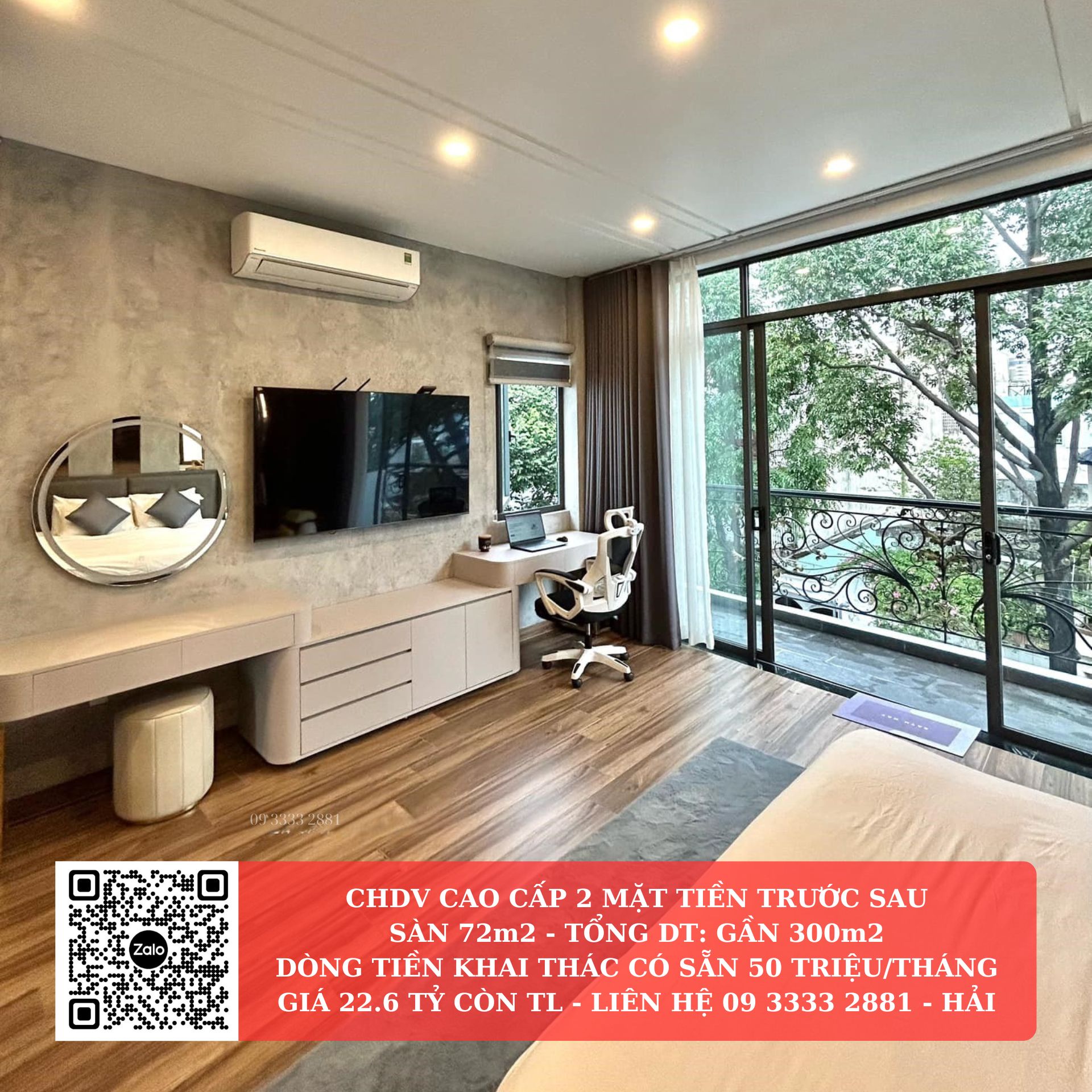 CHDV dòng tiền từ 50tr/tháng đường Nguyễn Thái Bình DTS 300m2 chỉ 22.6 tỷ TL 3