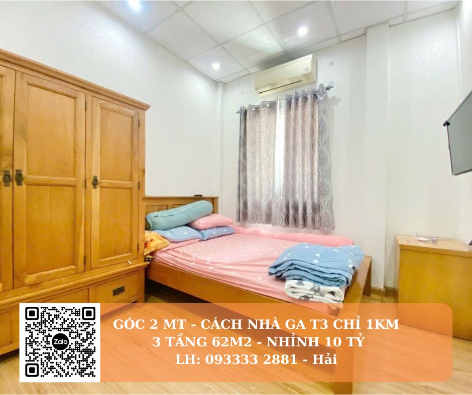 Nhà 2MT đẹp Hoàng Hoa Thám cách T3 chỉ 800m 62m2 chỉ nhình 10 tỷ 2