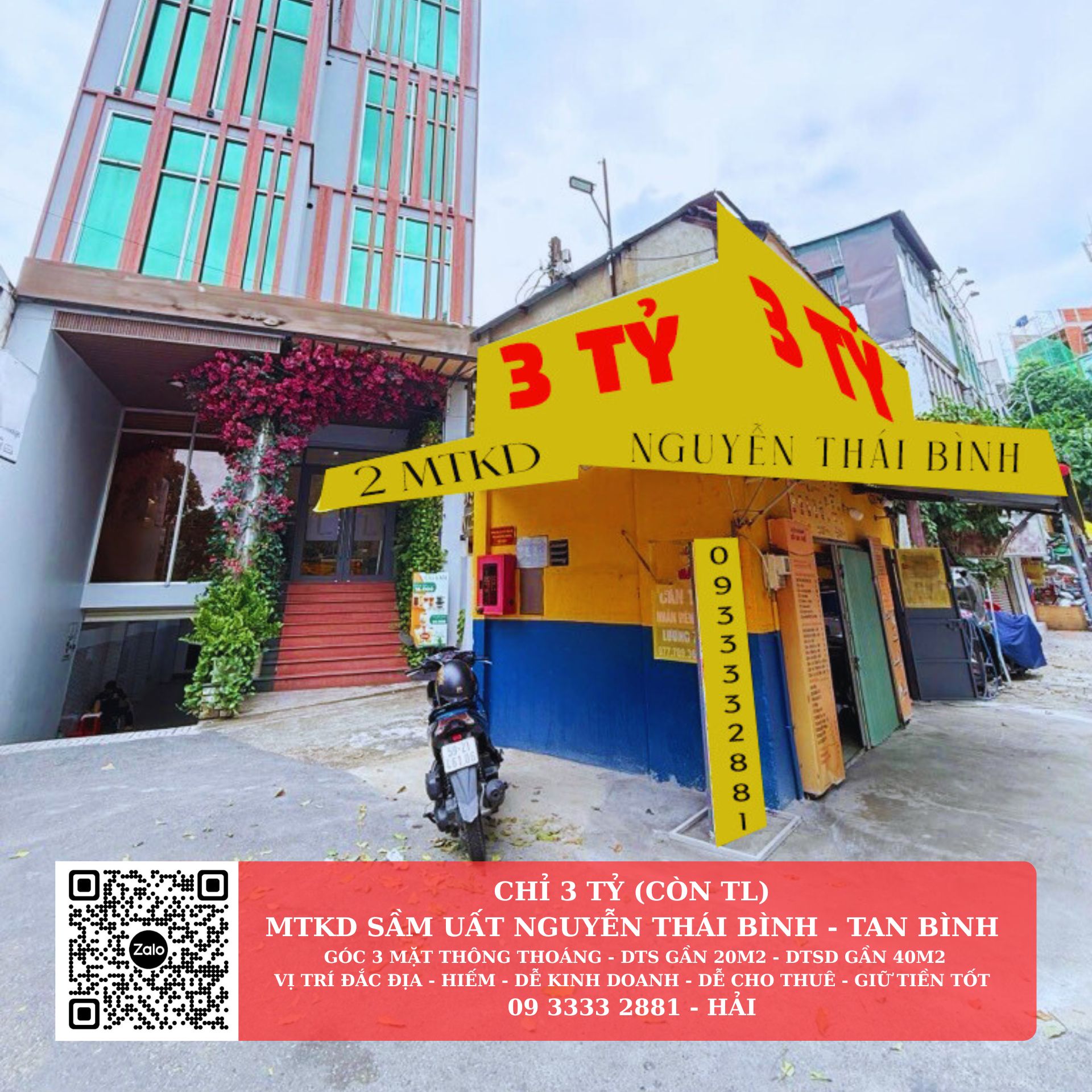 NHÀ 2 MTKD NGAY CỘNG HOÀ - HOÀNG VĂN THỤ  CHỈ 3 TỶ CÒN TL MẶT TIỀN 5.5M 2