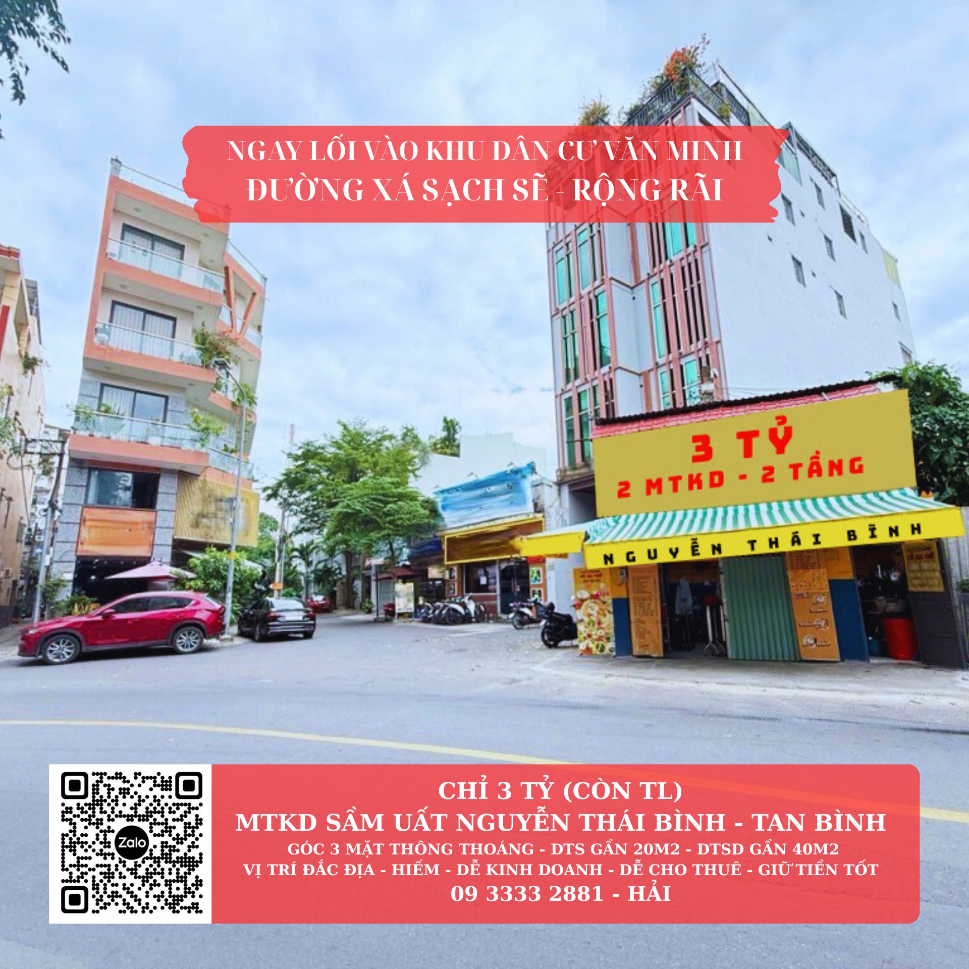NHÀ 2 MTKD NGAY CỘNG HOÀ - HOÀNG VĂN THỤ  CHỈ 3 TỶ CÒN TL MẶT TIỀN 5.5M 3
