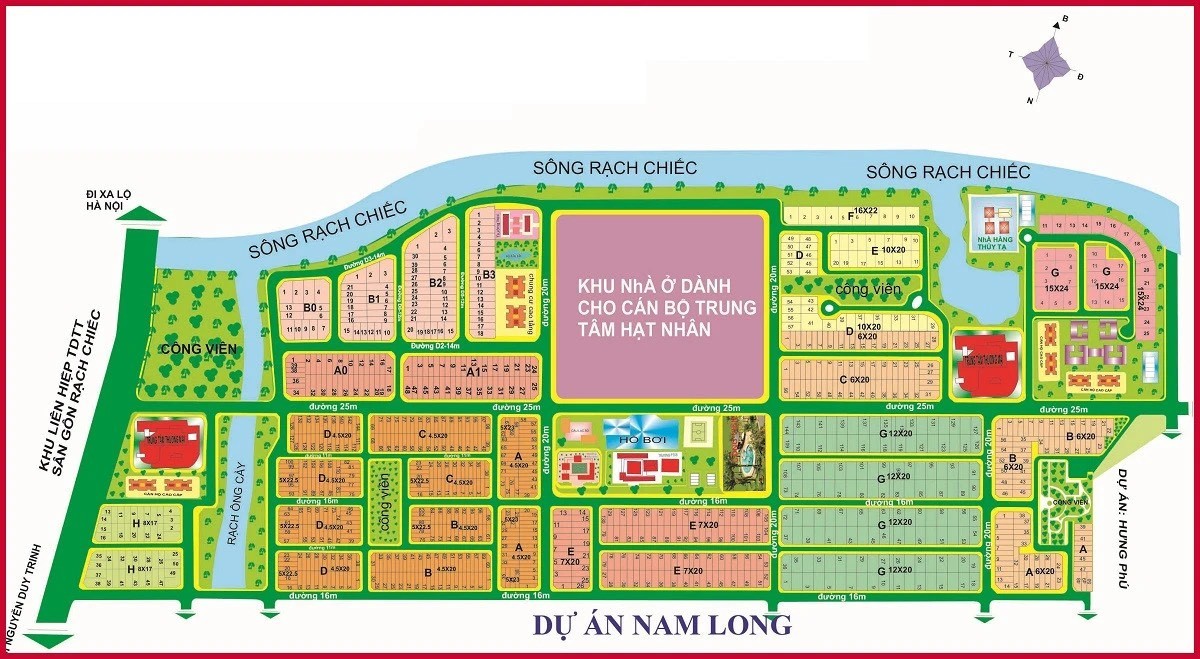 Tổng hợp các lô đất tại đầu tháng 10 tại KDC Nam Long Q9 giá bán chỉ từ 9 tỷ