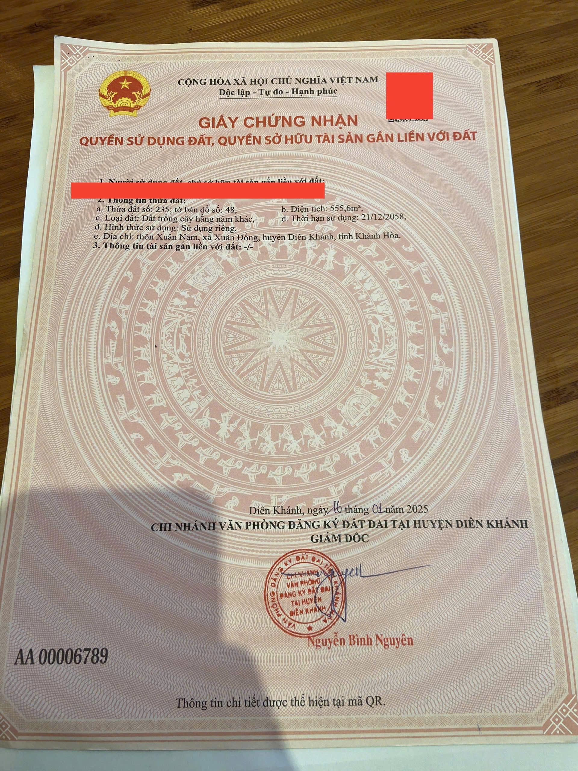Bán đất Diên Xuân giá rẻ full thổ cư gần bên chợ Đất Sét 5