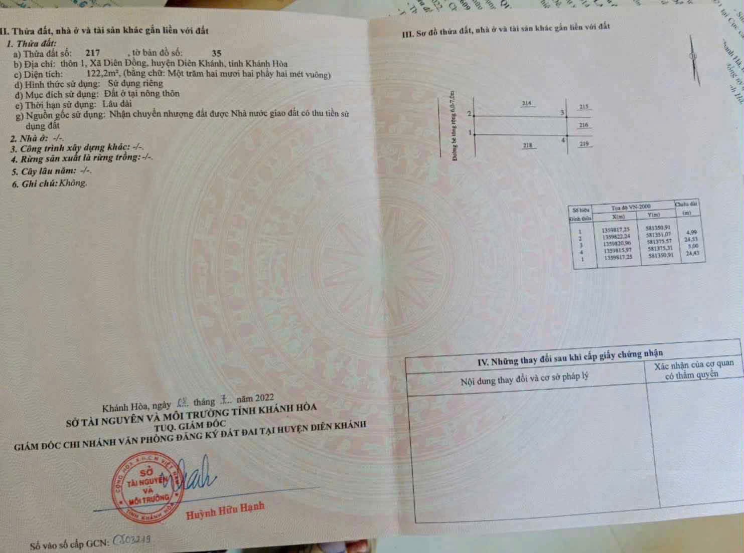 Bán đất Diên Đồng giá rẻ full thổ cư ngay trung tâm khu dân cư thôn 1 9