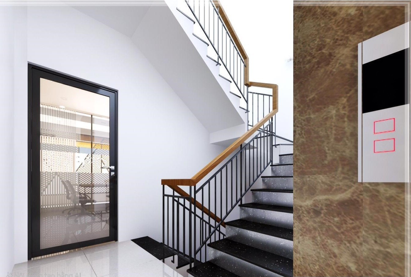 Cho thuê nhà hai cửa đi, thang máy, 101m2_ 5T; vỉa hè, Minh Khai-31 Tr 3
