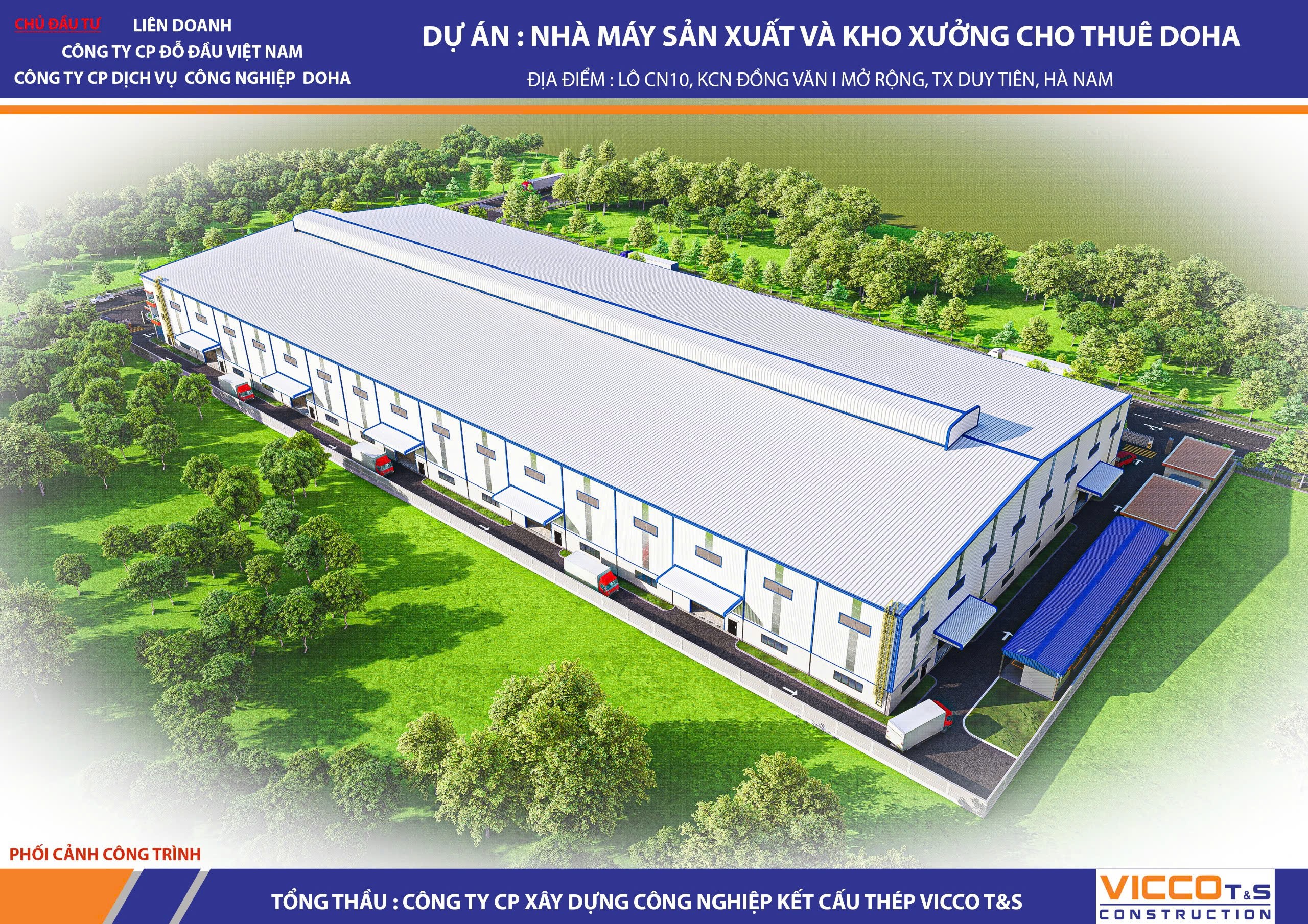 Cho thuê Kho - Nhà xưởng đường Quốc lộ 1A, KCN Đồng Văn, Hà Nam. Diện tích 10000m² kho tiêu chuẩn. 2