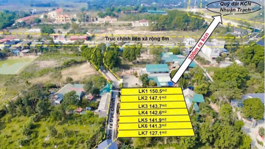 Chính Chủ Gửi Bán 144 m 50 thổ cư  chỉ 1, x tỷNhuận Trạch Lương Sơn -HB (PHÚ THỌ MỚI)