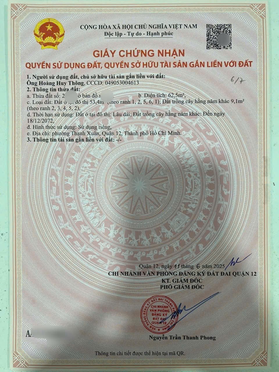 SIÊU PHẨM CẶP ĐẤT ĐẸP (4X15.5) MẶT TIỀN THẠNH XUÂN 38, Q12 4