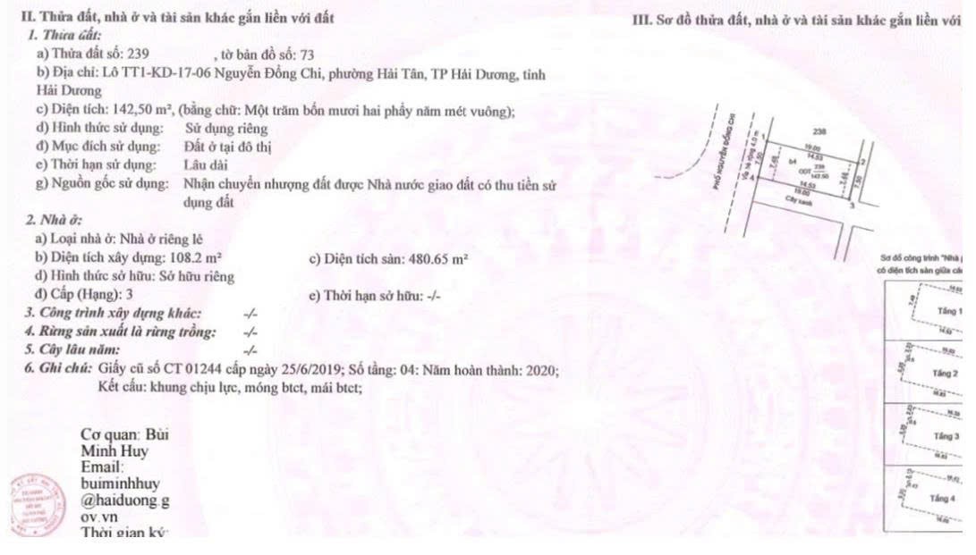 Cần bán Biệt thự Phường Hải Tân, Hải Dương, Diện tích 142.5m², Giá 170 Triệu/m² 6