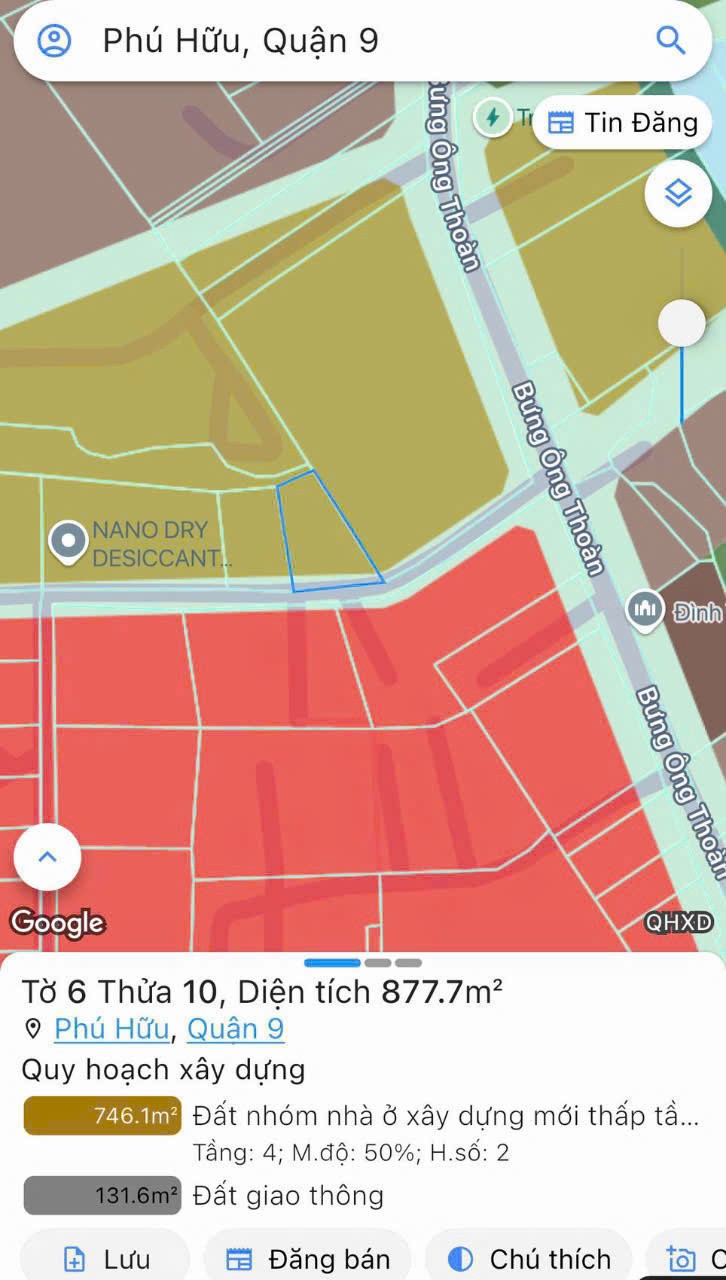 Cần bán Đất Phường Phú Hữu, Quận 9, Diện tích 785m², Giá 017 Tỷ 2