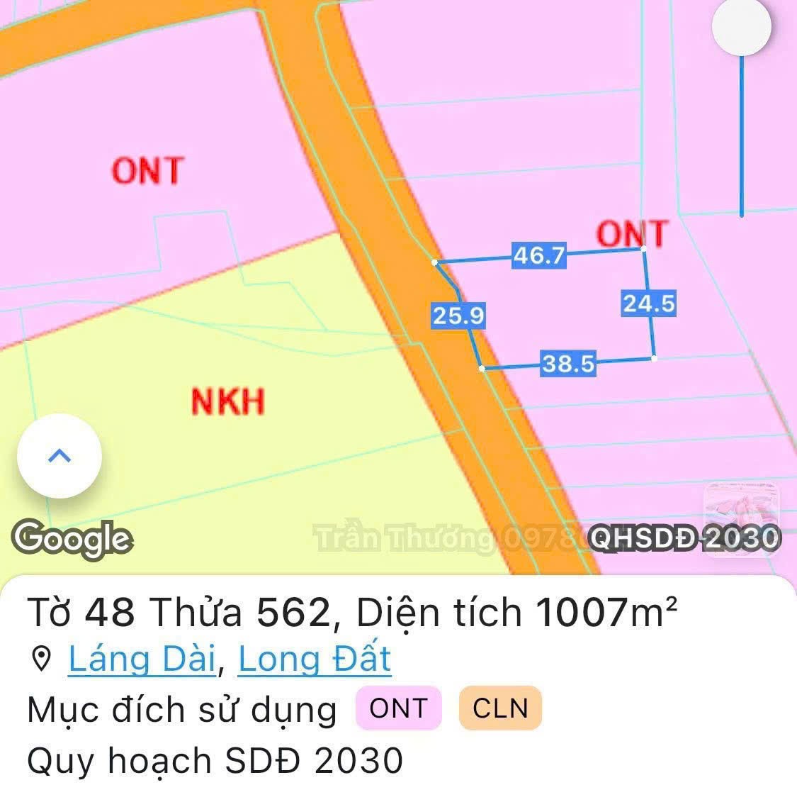 Cần bán Đất Xã Láng Dài, Đất Đỏ, Diện tích 1000m², Giá 1,6 Tỷ 3