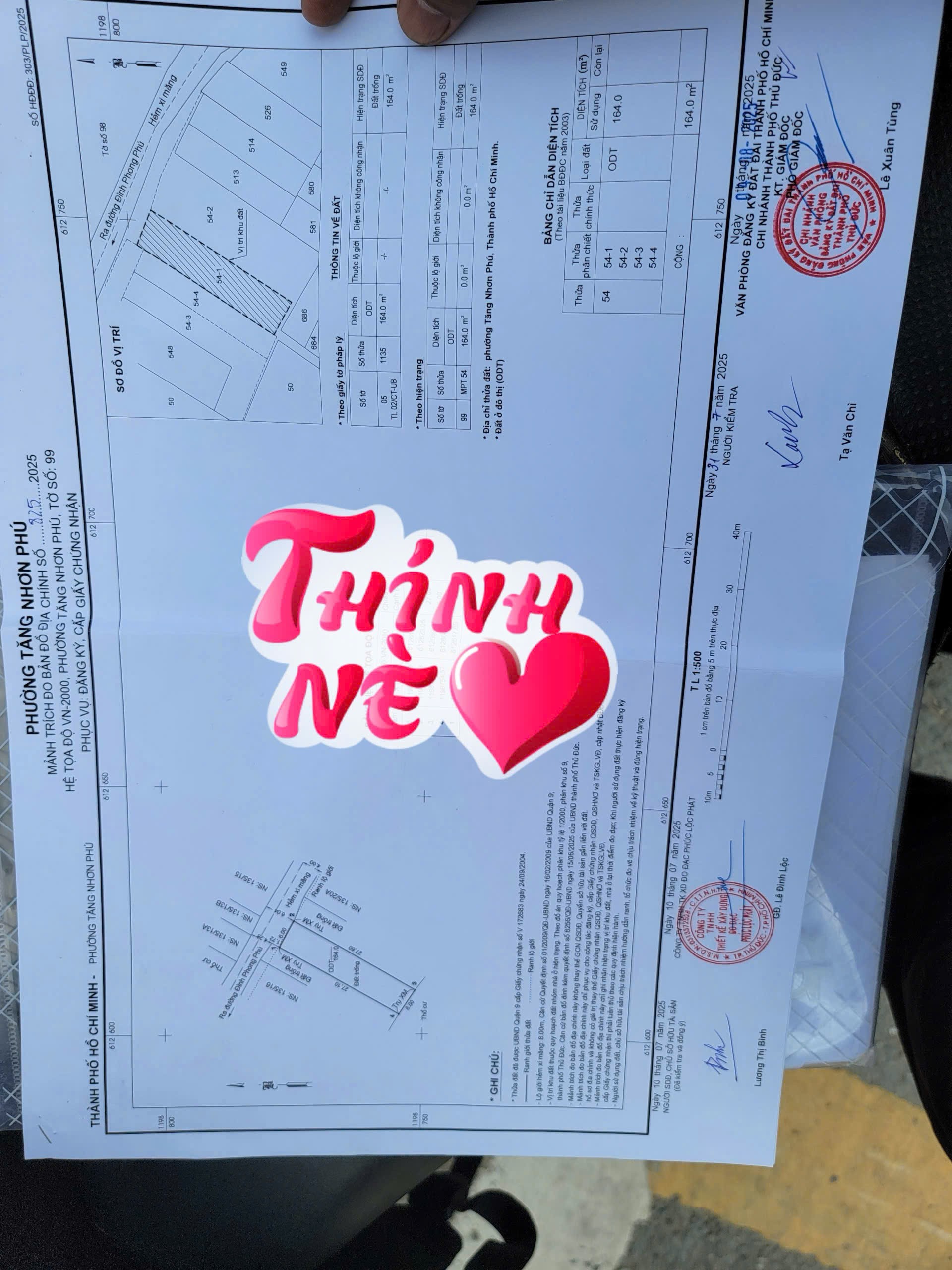 Cần bán Đất đường Đình Phong Phú, Phường Tăng Nhơn Phú B, Diện tích 164m 2