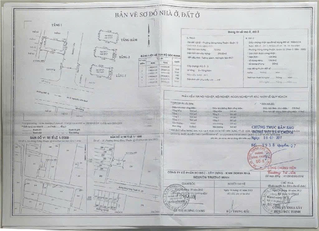 NHÀ TRỆT 3 LẦU (8X17) MẶT TIỀN 10M ĐÔNG HƯNG THUẬN 10, Q12