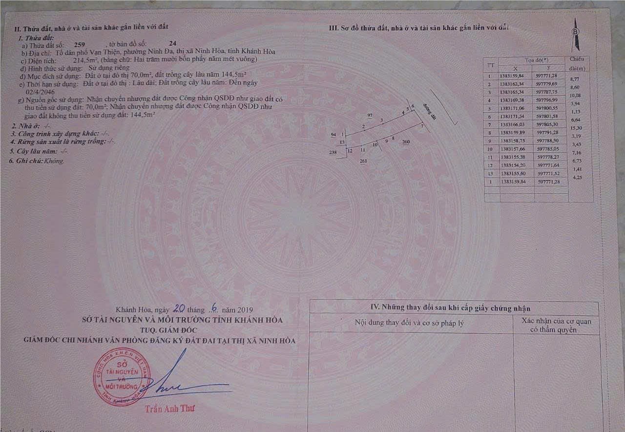 Cần bán Đất Phường Ninh Đa, Ninh Hòa, Diện tích 214m², Giá 950 Triệu 3