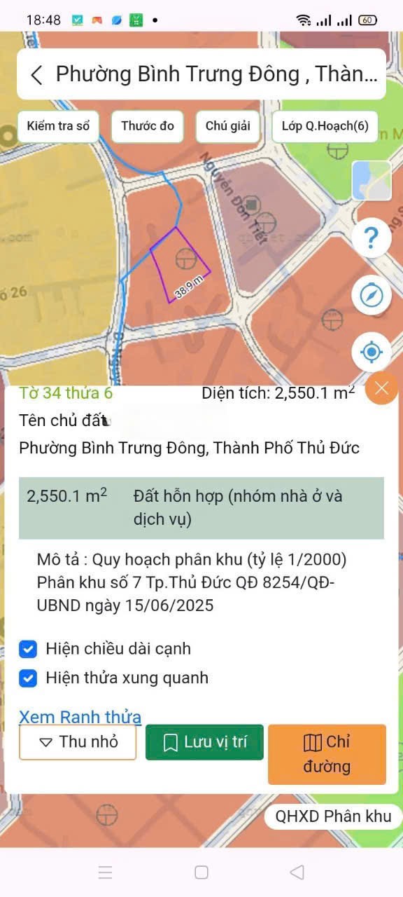 Cần bán Đất Phường Bình Trưng Đông, Quận 2, Diện tích 2550m², Giá 015 Triệu/m² 2