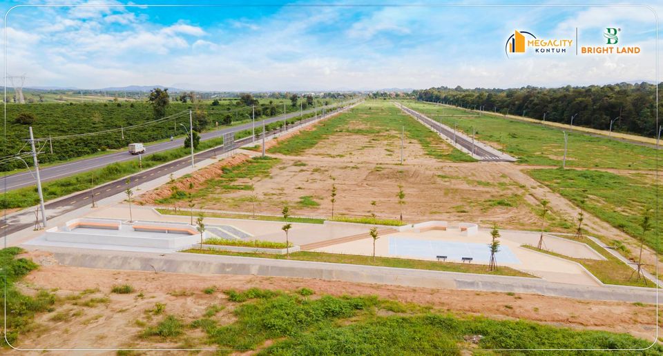 Cần bán Đất nềnKĐT Megacity Kontum mặt tiền Hùng Vương, giá từ 500 triệu/170m², sổ đỏ, full 100% thổ cư.