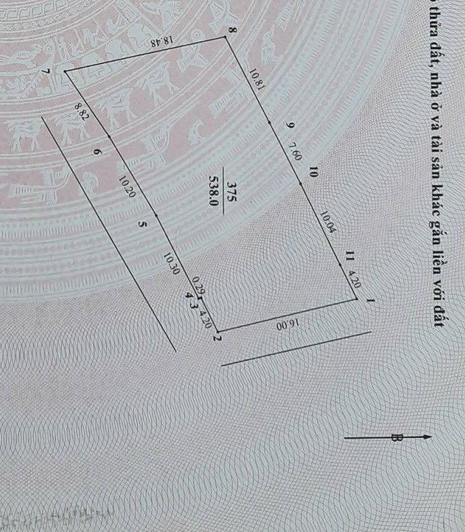 540M2 Thổ Cư -Mặt tiền 50M Hồ Tùng Mậu– 1 SỔ 1 CHỦ-54 Tỷ