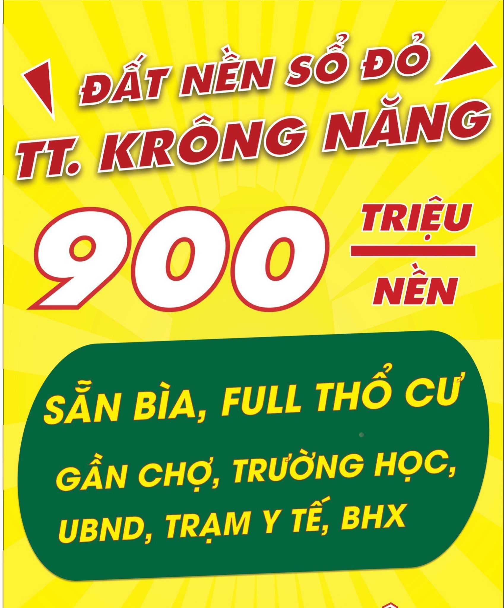 MỞ BÁN ĐẤT NỀN NGAY TRUNG TÂM HÀNH CHÍNH HUYỆN 3