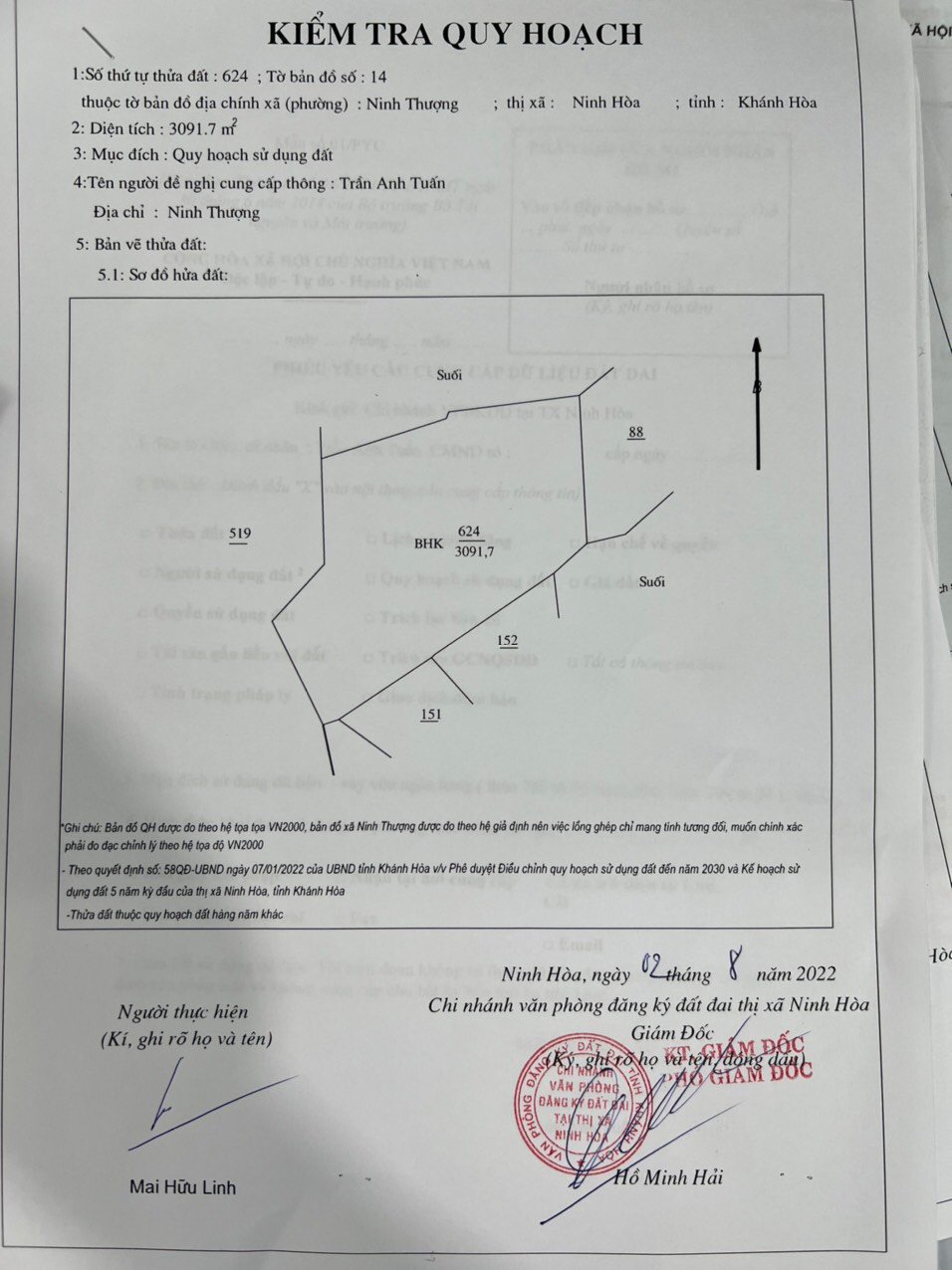 Cần bán Đất đường Tỉnh Lộ 5, Xã Ninh Thượng, Diện tích 3091.7m², Giá 490 Triệu 2