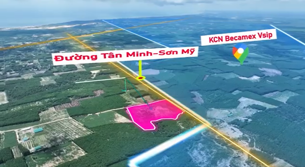 Cần bán Đất nền dự án đường Quốc Lộ 55, Xã Sơn Mỹ, Diện tích 50000m², Giá Thương lượng 2