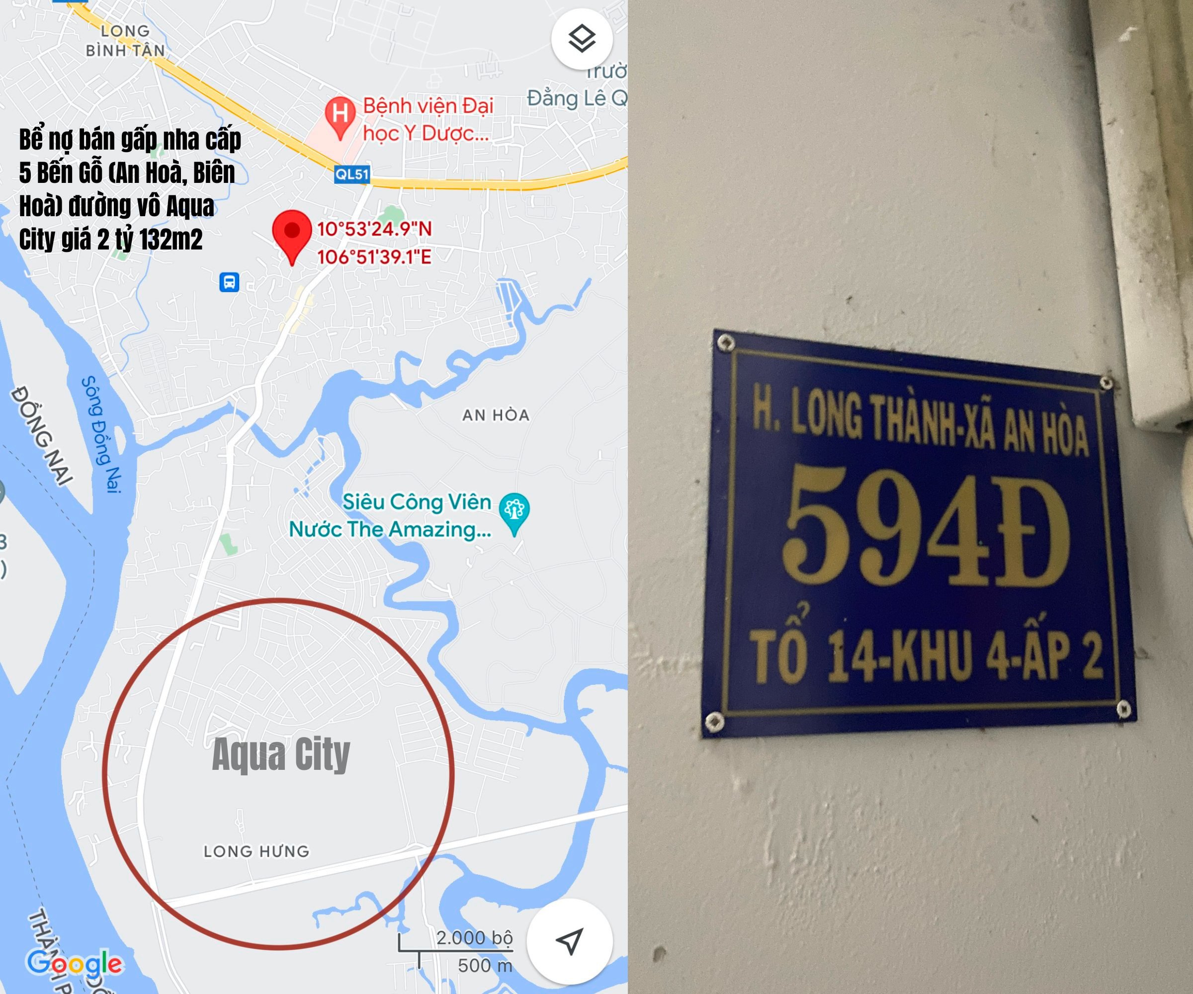 Vỡ nợ bán gấp nhà cấp 4 Đồng Nai Aqua City 132m2 1.8 tỷ bao sang tên sổ 2
