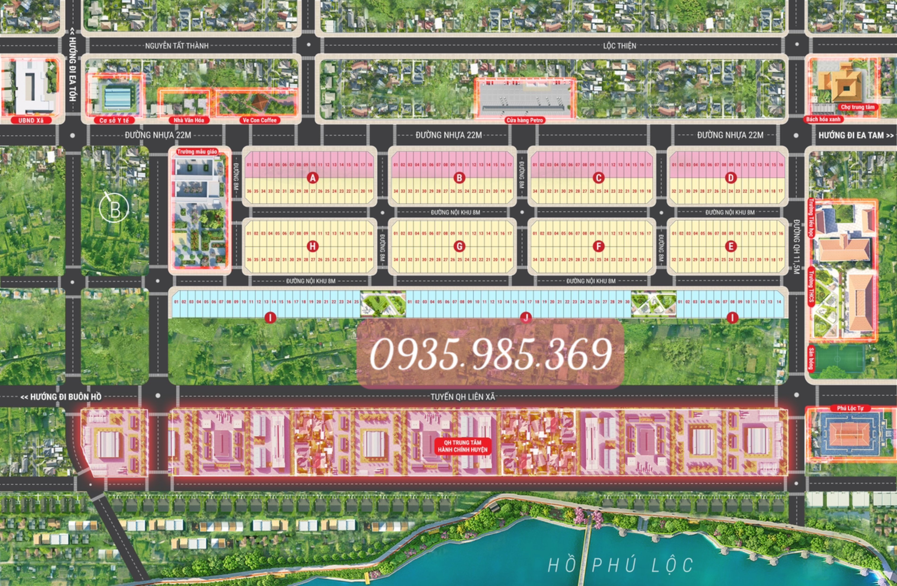 HOT - Giá FULL chỉ 879 triệu, sổ đỏ riêng từng nền KDC Phú Lộc - Krong Năng 4