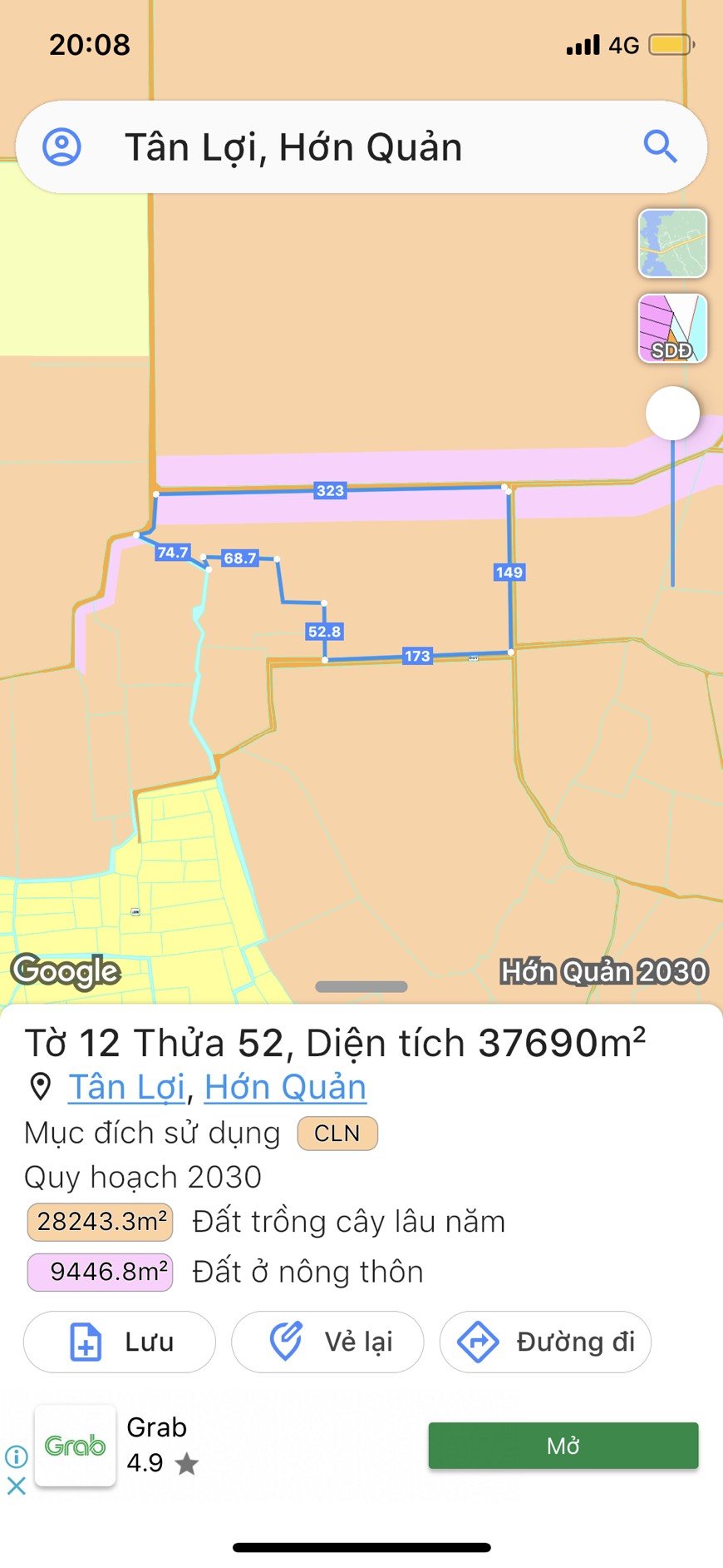 Cần bán Đất đường Liên xã Z68, Xã Tân Lợi, Diện tích 1026m², Giá 680 Triệu