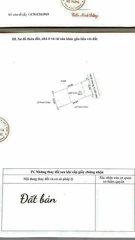 Cần bán Đất đường Phạm Ngọc Thạch, Phường Hiệp Thành, Diện tích 245m², Giá 4.7 Tỷ 2