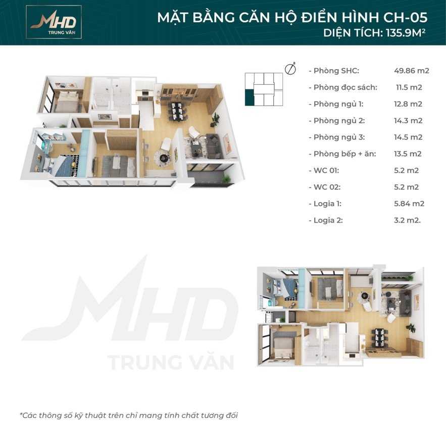 Cần bán Căn hộ chung cư dự án MHD Trung Văn, Diện tích 136m², Giá 38 Triệu/m² 1