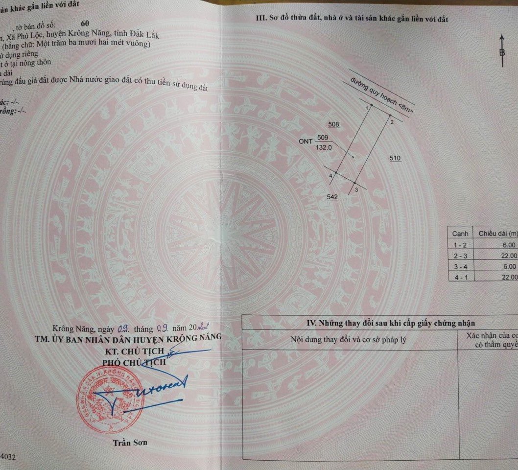 Chính chủ cần bán gấp 6 lô đất thổ cư tại xã Phú Lộc, Huyện Krông Năng, Đăk Lăk 4