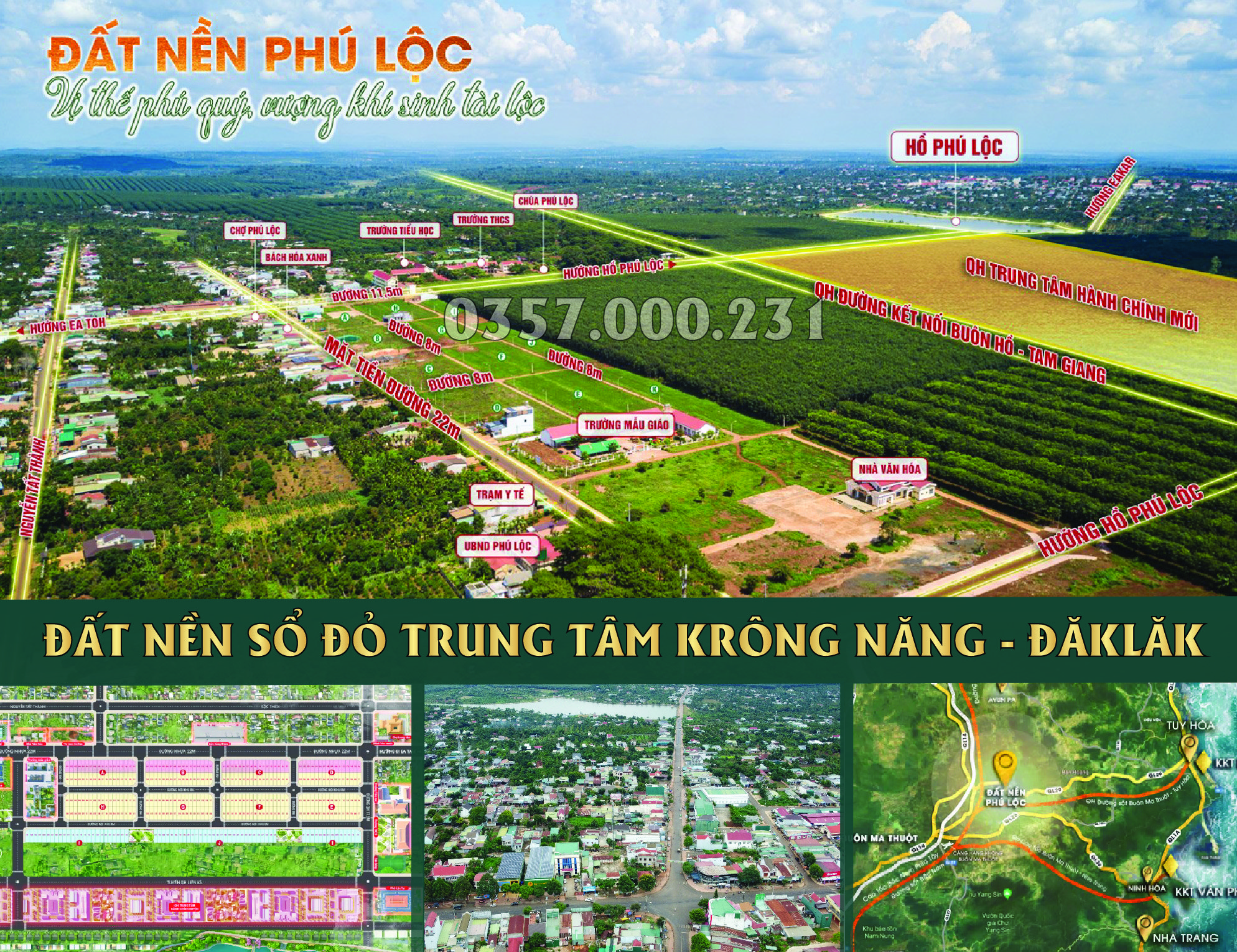 Đất nền nhà liền kề trung tâm hành chính Krông Năng 6