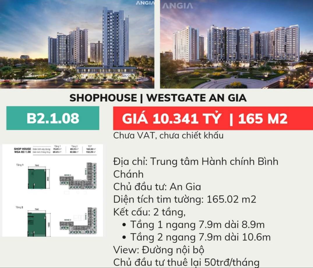 Shophouse West Gate_ Trung Tâm Hành Chính Tây Sài Gòn_ thanh toán chỉ 20% _ Ngân Hàng hổ trợ 7