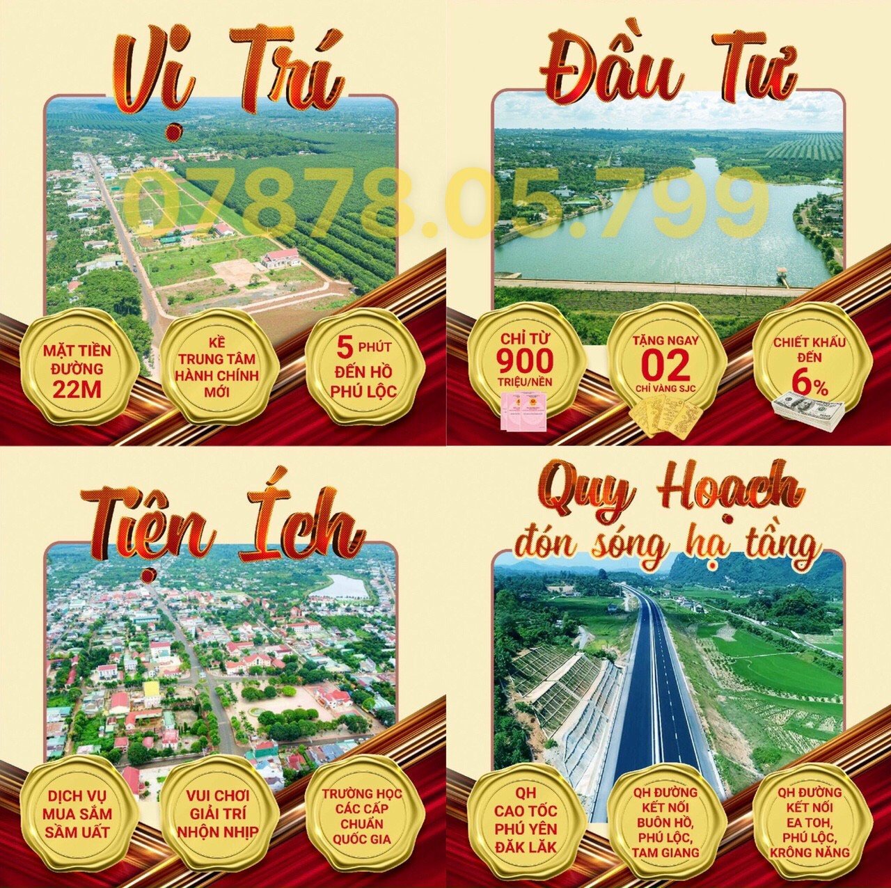 Mở bán đất nền Sổ Đỏ ngay TTHC mới Krong Nang , Đak Lak 1
