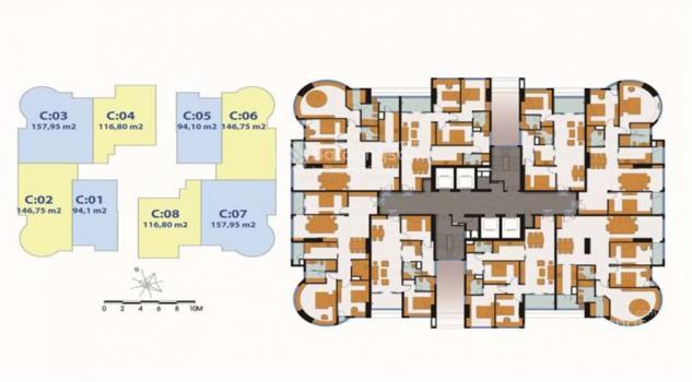 MD Complex Nguyễn Cơ Thạch, Mỹ Đình, full nội thất Chính chủ nhượng lại căn góc 146m2, 3PN chung cư 3