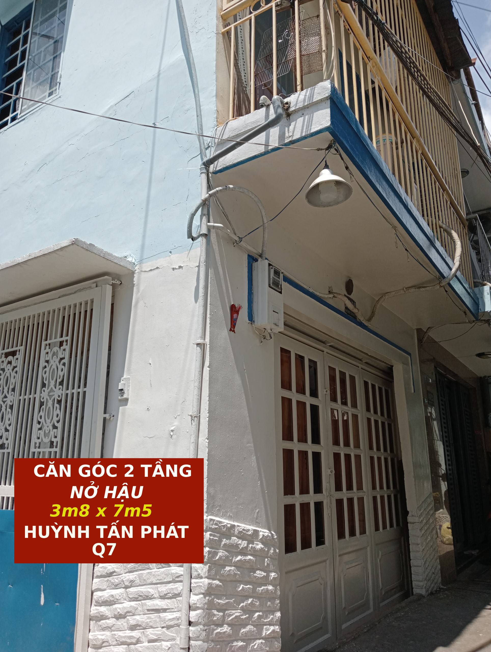 Nhà 1 trệt 1 lầu nở hậu 27m2 – Căn Góc thoáng rộng -  Cách huỳnh tấn phát vài chục mét - trung tâm quận 7