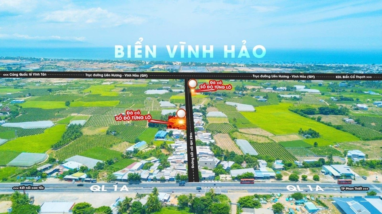 Bán nhanh cặp lô góc 2 mặt tiền ven biển Tuy Phong, Bình Thuận, thổ cư 100%, sổ đỏ.